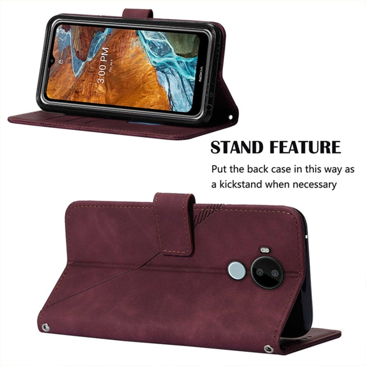 For Nokia C30 Crossbody 3D Embossed Flip Leather Phone Case