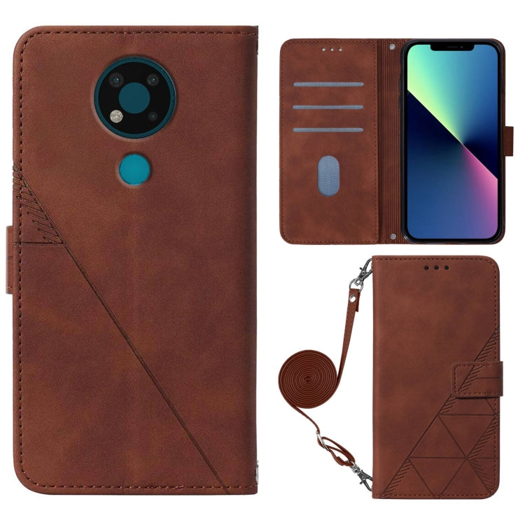 For Nokia 3.4 / 5.4 Crossbody 3D Embossed Flip Leather Phone Case