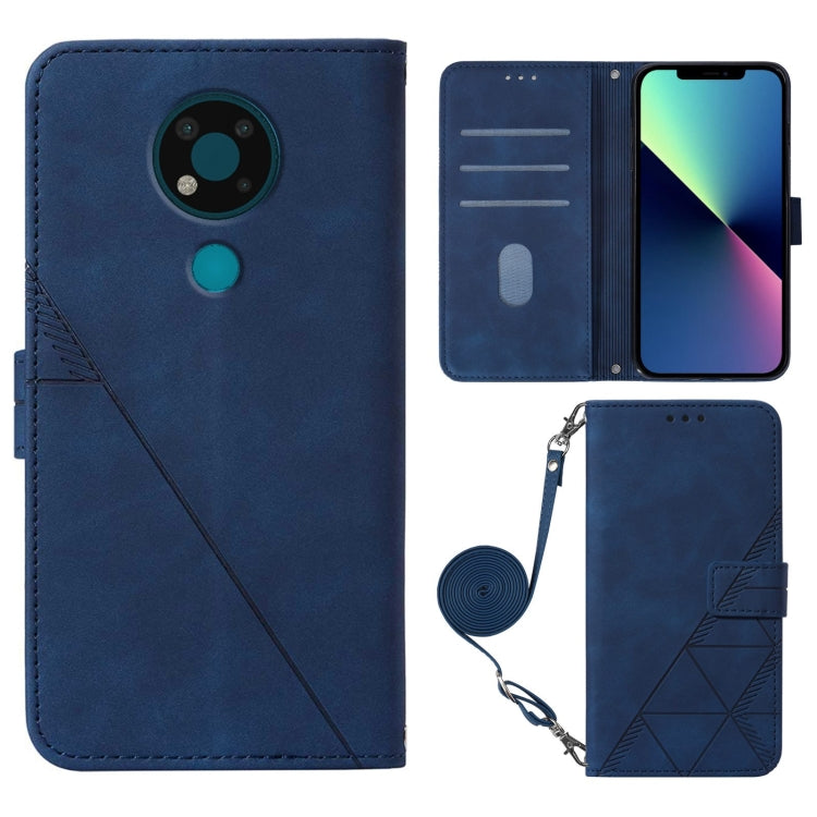 For Nokia 3.4 / 5.4 Crossbody 3D Embossed Flip Leather Phone Case