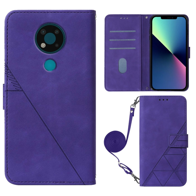 For Nokia 3.4 / 5.4 Crossbody 3D Embossed Flip Leather Phone Case