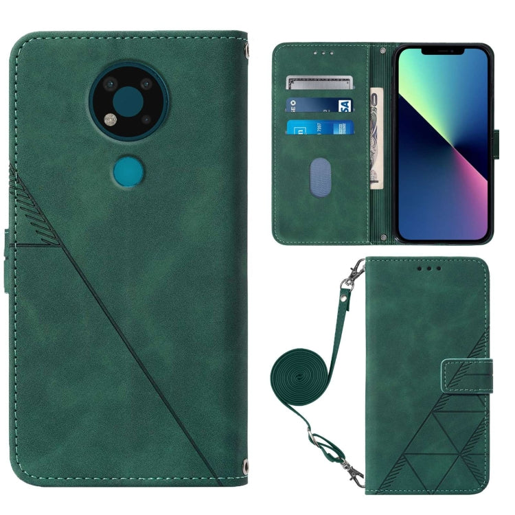 For Nokia 3.4 / 5.4 Crossbody 3D Embossed Flip Leather Phone Case