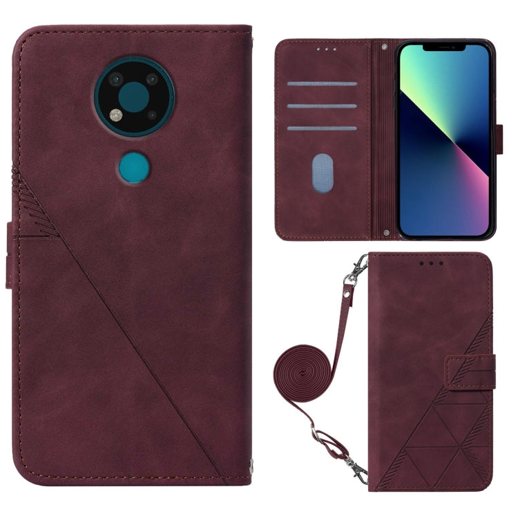For Nokia 3.4 / 5.4 Crossbody 3D Embossed Flip Leather Phone Case