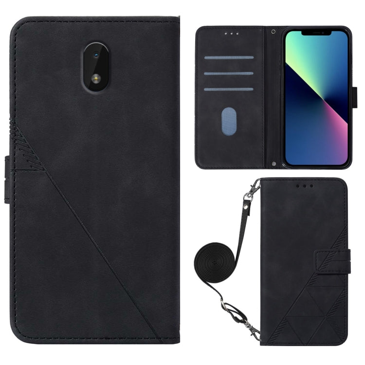 For Nokia C01 Plus Crossbody 3D Embossed Flip Leather Phone Case