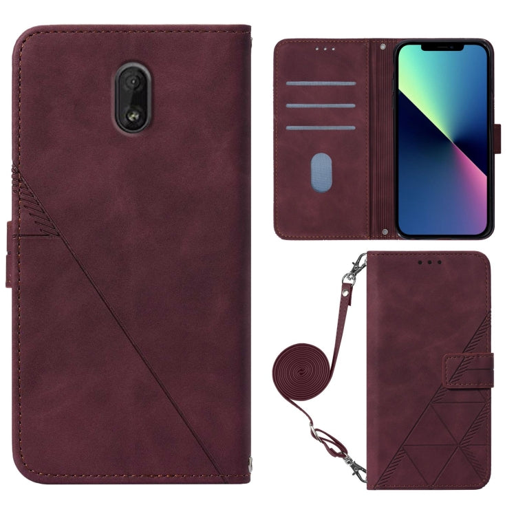 For Nokia C1 2020 Crossbody 3D Embossed Flip Leather Phone Case