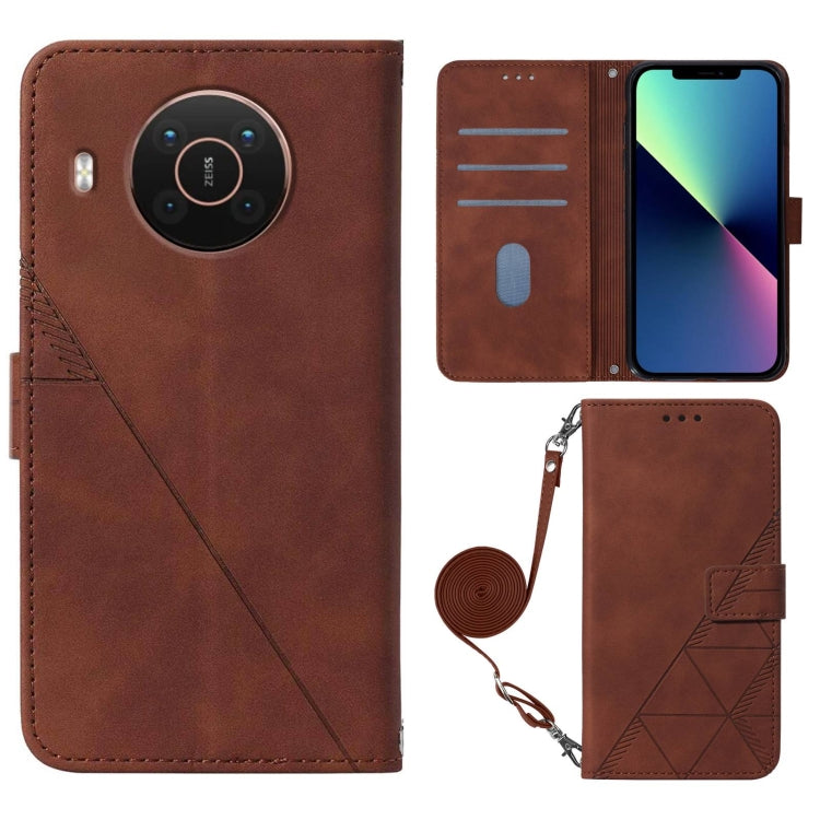 For Nokia X20 / X10 Crossbody 3D Embossed Flip Leather Phone Case