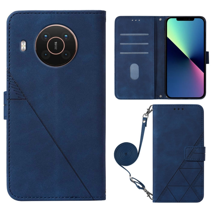 For Nokia X20 / X10 Crossbody 3D Embossed Flip Leather Phone Case