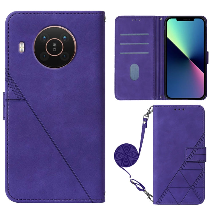For Nokia X20 / X10 Crossbody 3D Embossed Flip Leather Phone Case