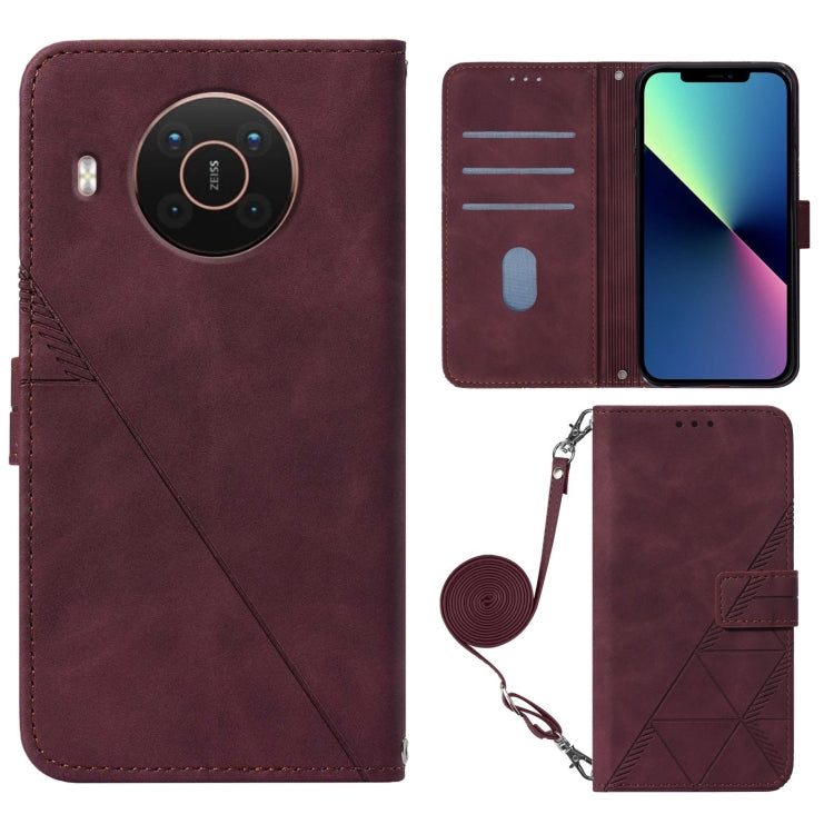 For Nokia X20 / X10 Crossbody 3D Embossed Flip Leather Phone Case