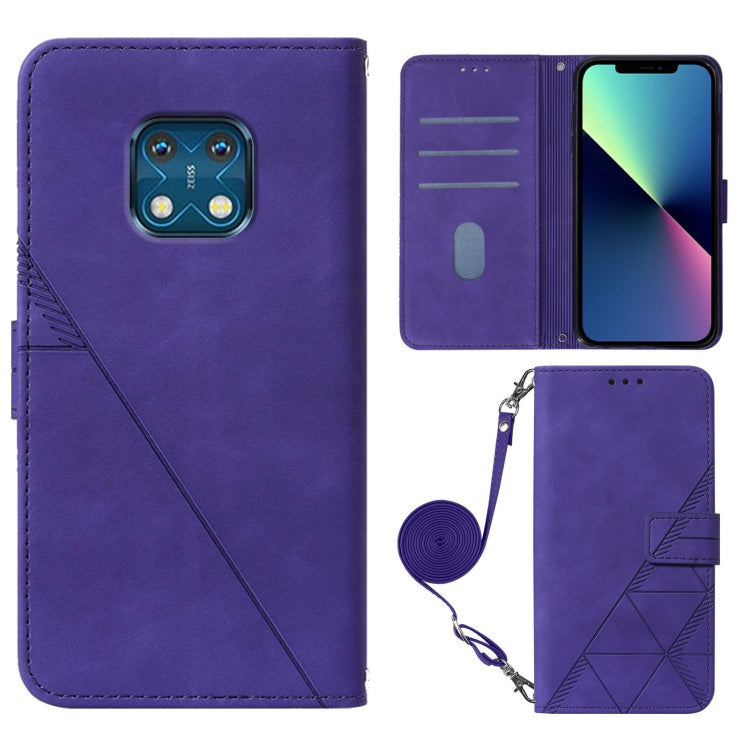 For Nokia XR20 Crossbody 3D Embossed Flip Leather Phone Case