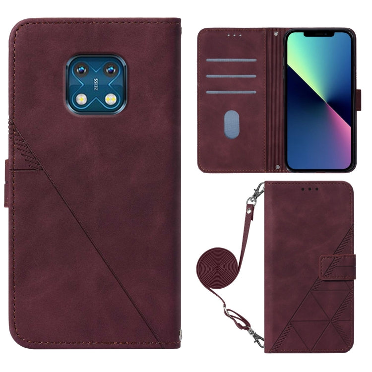 For Nokia XR20 Crossbody 3D Embossed Flip Leather Phone Case