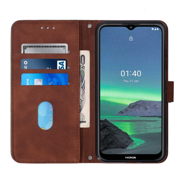 For Nokia 1.4 Crossbody 3D Embossed Flip Leather Phone Case