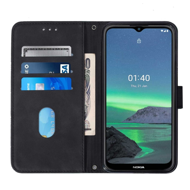 For Nokia 1.4 Crossbody 3D Embossed Flip Leather Phone Case
