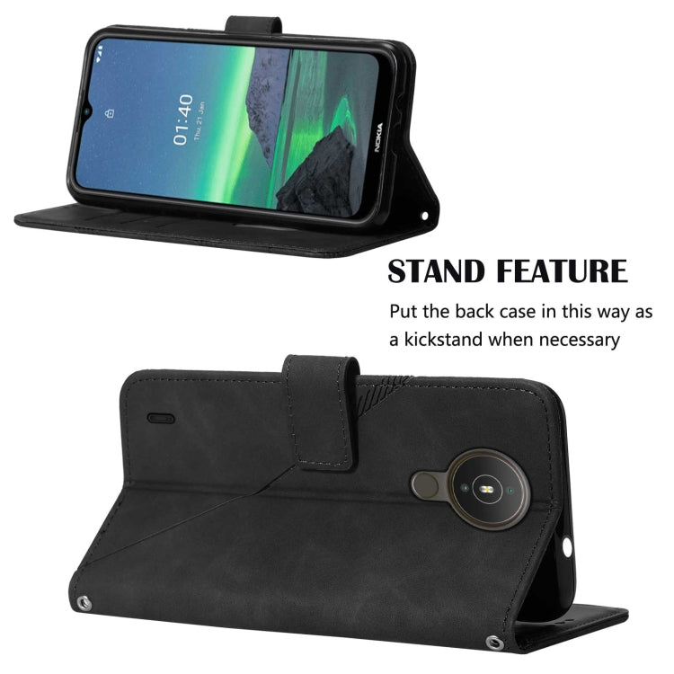 For Nokia 1.4 Crossbody 3D Embossed Flip Leather Phone Case