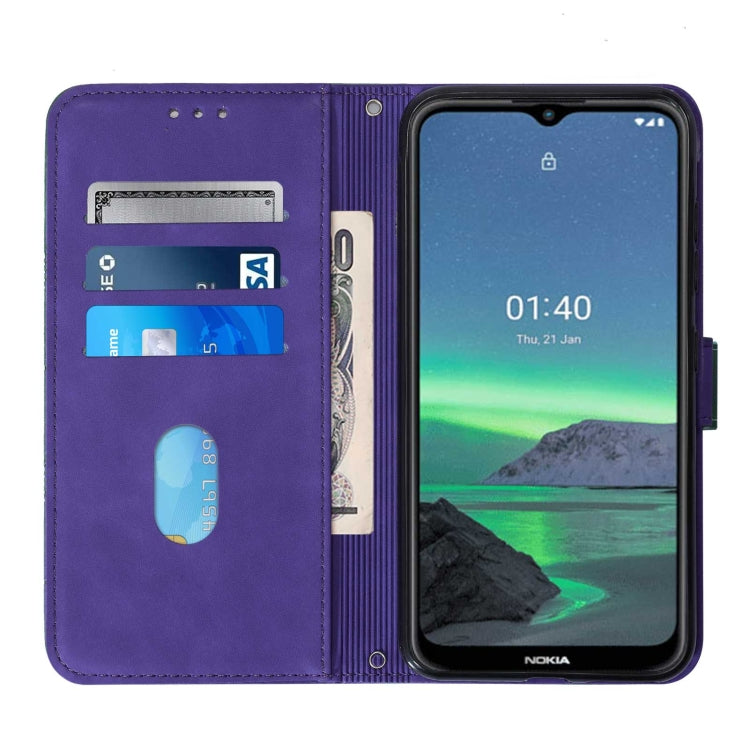 For Nokia 1.4 Crossbody 3D Embossed Flip Leather Phone Case