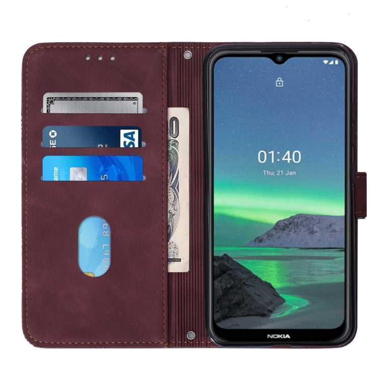 For Nokia 1.4 Crossbody 3D Embossed Flip Leather Phone Case