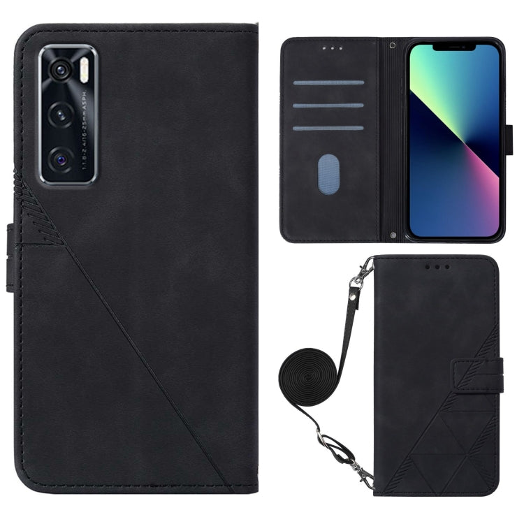 For vivo V20 SE Crossbody 3D Embossed Flip Leather Phone Case