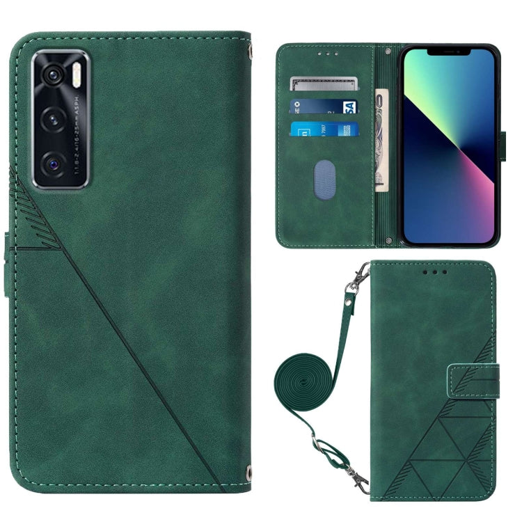 For vivo V20 SE Crossbody 3D Embossed Flip Leather Phone Case