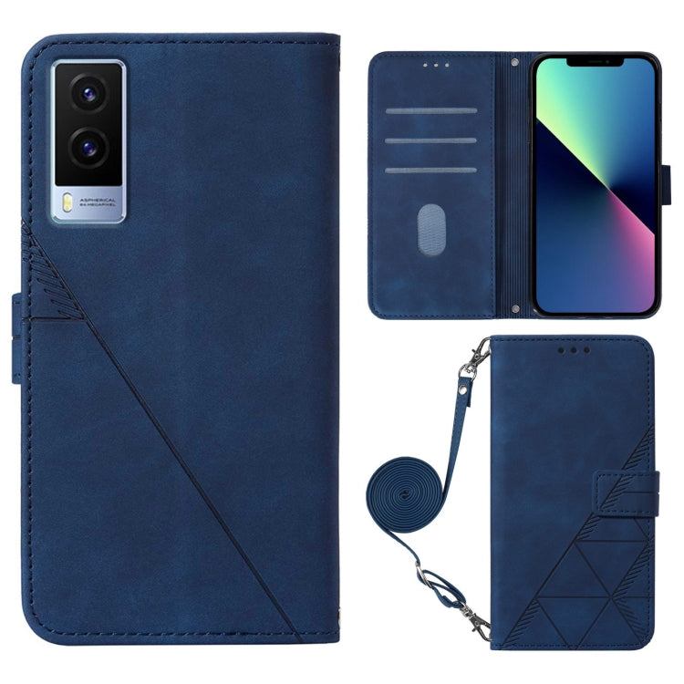 For vivo V21e 5G Crossbody 3D Embossed Flip Leather Phone Case