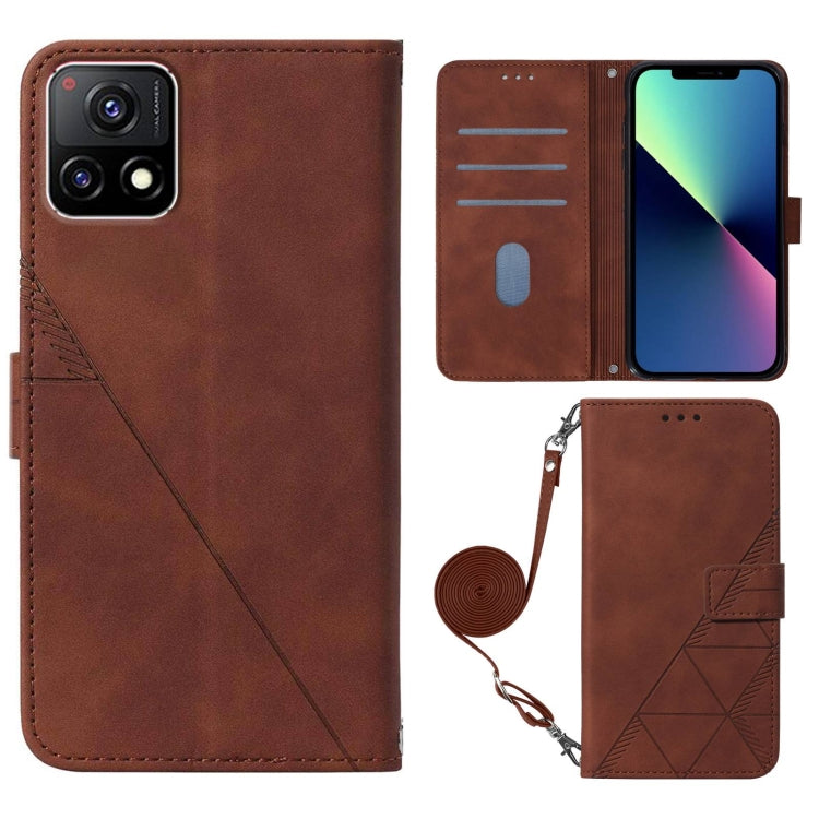 For vivo Y31s 5G India Version Crossbody 3D Embossed Flip Leather Phone Case
