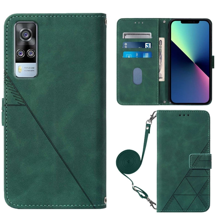 For vivo Y51 2020 / Y31 / Y51a Crossbody 3D Embossed Flip Leather Phone Case