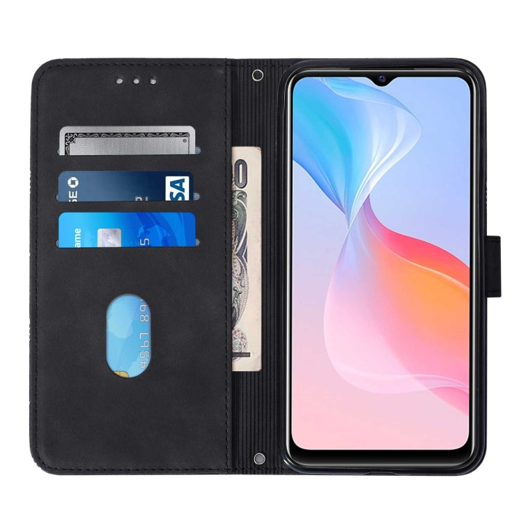 For vivo Y21 2021 / Y33s / Y21s Crossbody 3D Embossed Flip Leather Phone Case