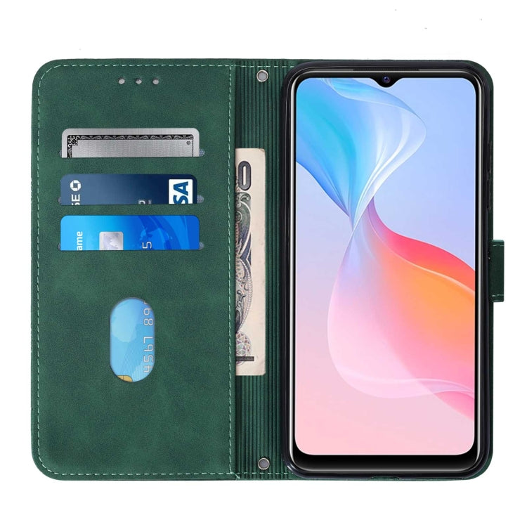 For vivo Y21 2021 / Y33s / Y21s Crossbody 3D Embossed Flip Leather Phone Case