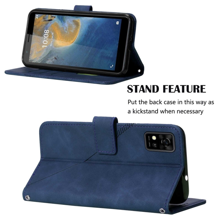 For ZTE Blade A31 Crossbody 3D Embossed Flip Leather Phone Case