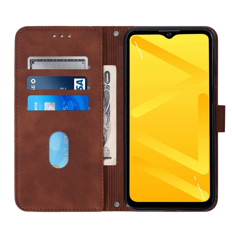 For ZTE Blade A71 Crossbody 3D Embossed Flip Leather Phone Case
