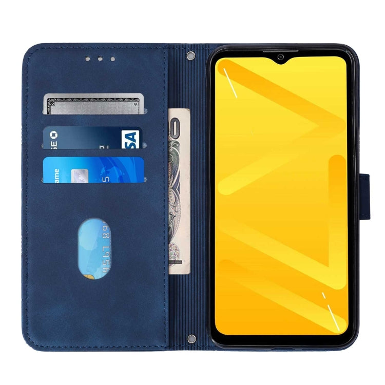 For ZTE Blade A71 Crossbody 3D Embossed Flip Leather Phone Case