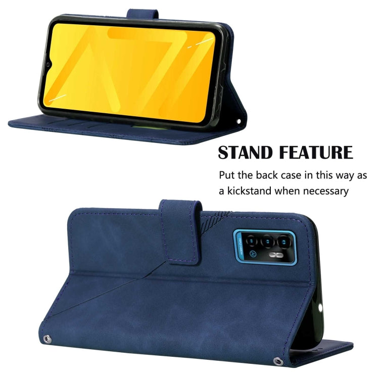 For ZTE Blade A71 Crossbody 3D Embossed Flip Leather Phone Case
