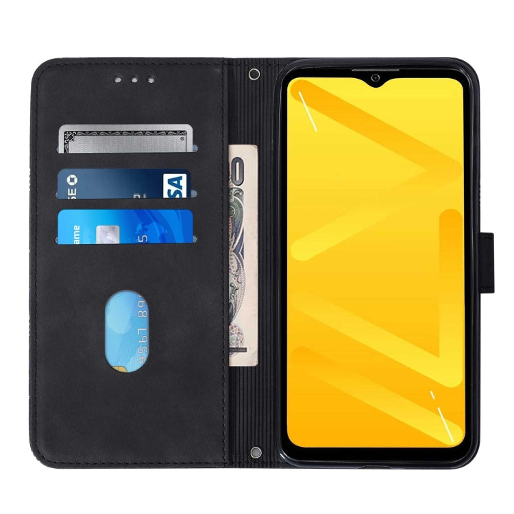 For ZTE Blade A71 Crossbody 3D Embossed Flip Leather Phone Case