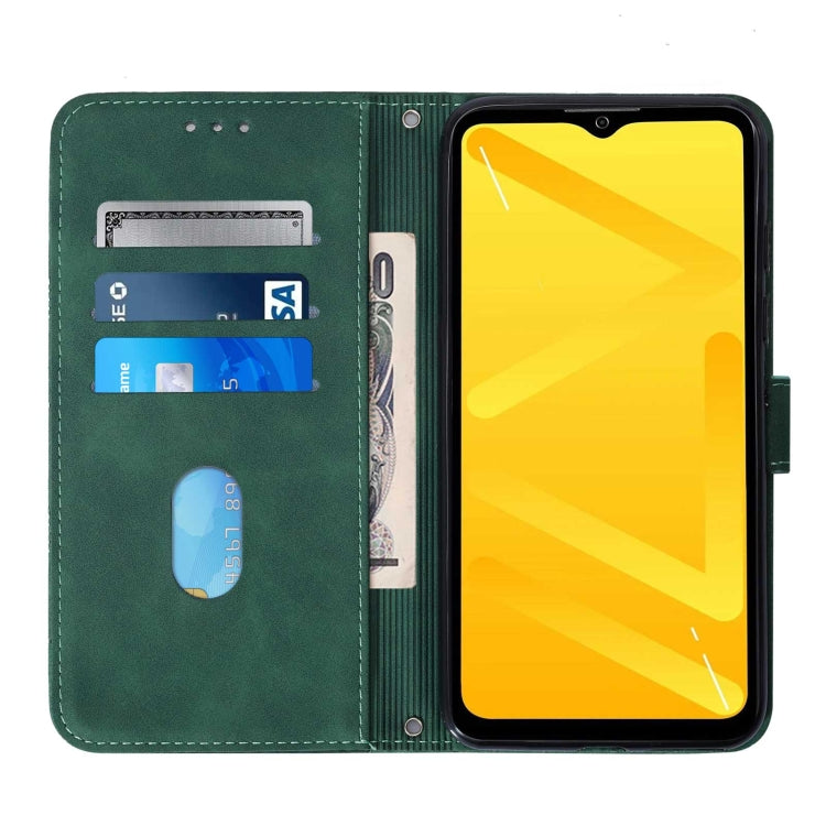 For ZTE Blade A71 Crossbody 3D Embossed Flip Leather Phone Case