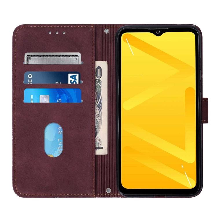 For ZTE Blade A71 Crossbody 3D Embossed Flip Leather Phone Case