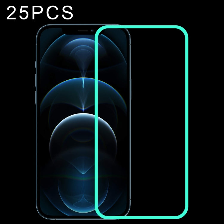 For iPhone 12 Pro Max 25pcs Luminous Shatterproof Airbag Tempered Glass Film