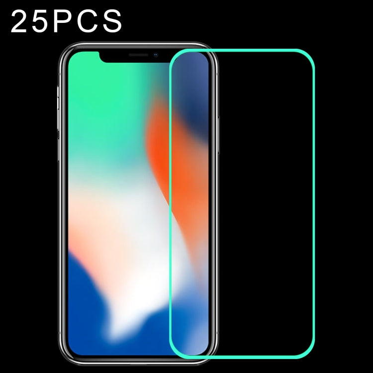 For iPhone 11 Pro / XS / X 25pcs Luminous Shatterproof Airbag Tempered Glass Film
