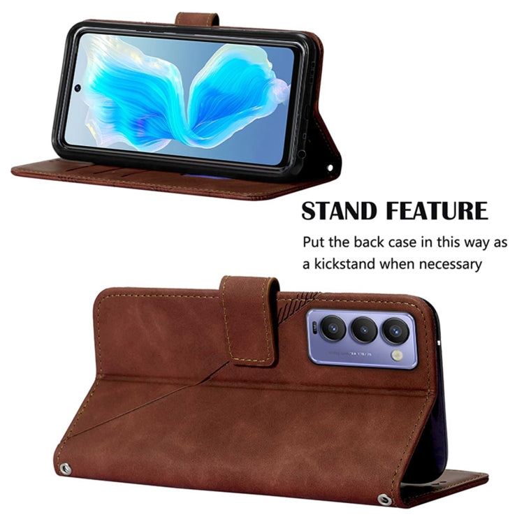 For Tecno Camon 18 Crossbody 3D Embossed Flip Leather Phone Case