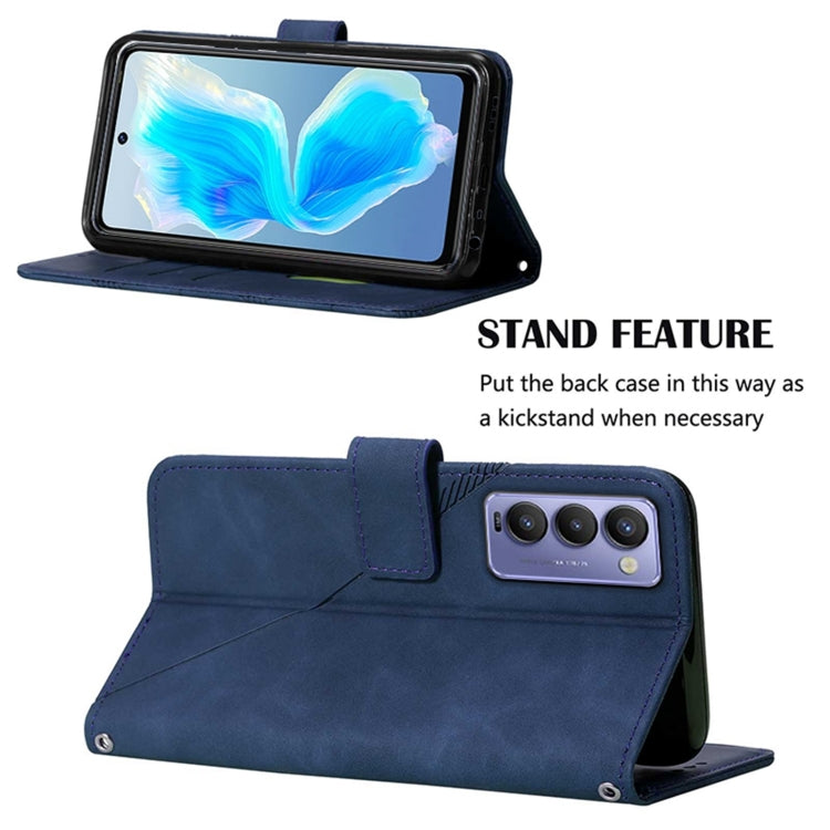 For Tecno Camon 18 Crossbody 3D Embossed Flip Leather Phone Case