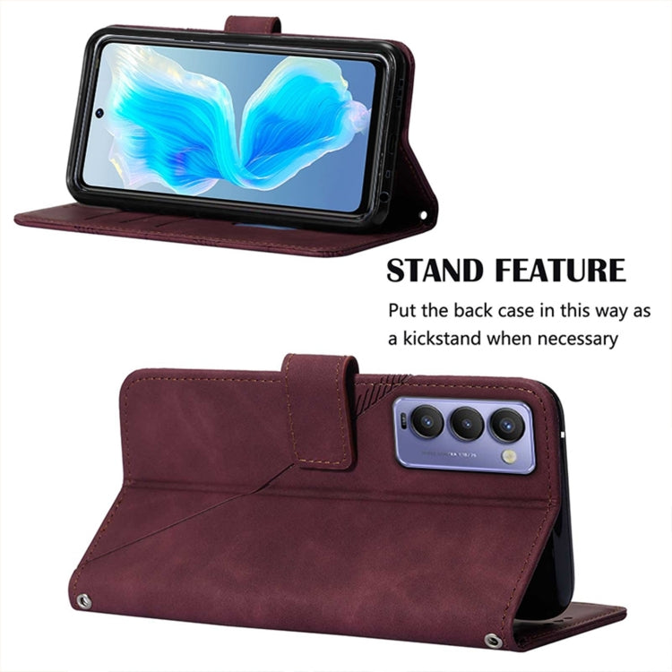 For Tecno Camon 18 Crossbody 3D Embossed Flip Leather Phone Case