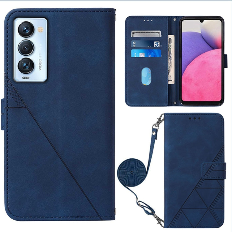 For Tecno Camon 18 Premier Crossbody 3D Embossed Flip Leather Phone Case