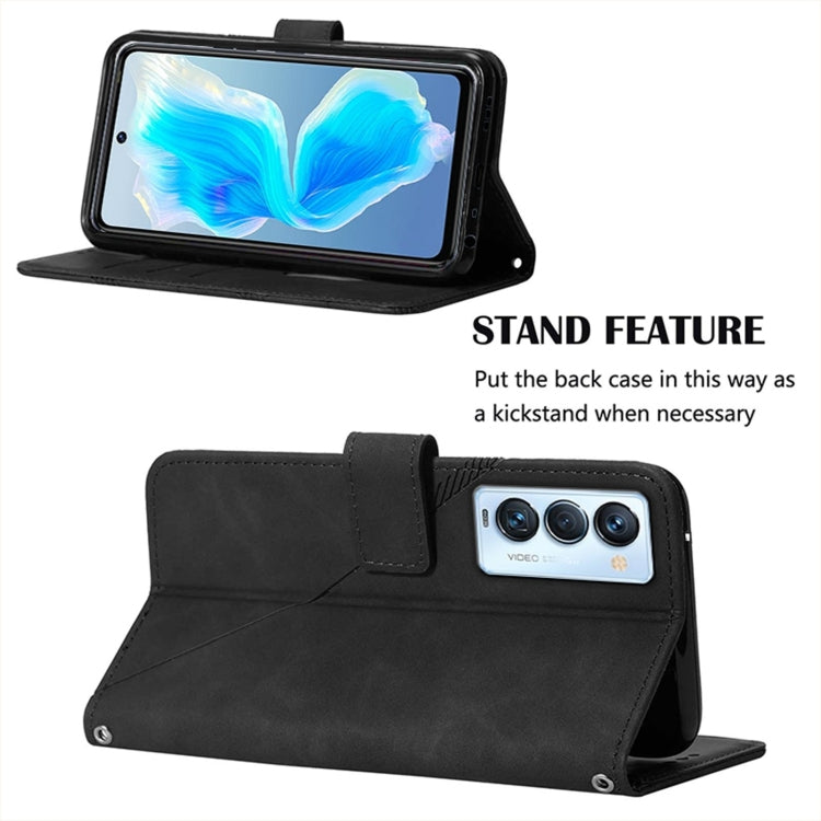 For Tecno Camon 18 Premier Crossbody 3D Embossed Flip Leather Phone Case