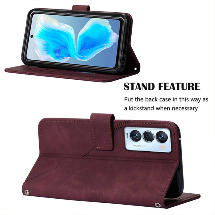 For Tecno Camon 18 Premier Crossbody 3D Embossed Flip Leather Phone Case