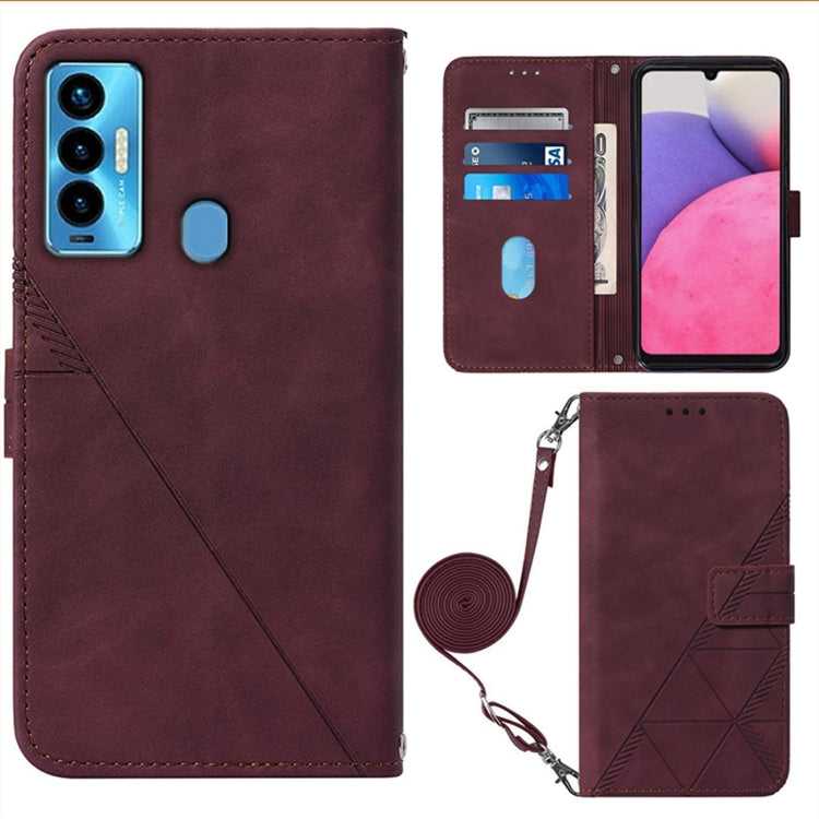 For Tecno Camon 18i Crossbody 3D Embossed Flip Leather Phone Case