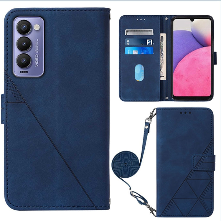 For Tecno Camon 18P Crossbody 3D Embossed Flip Leather Phone Case