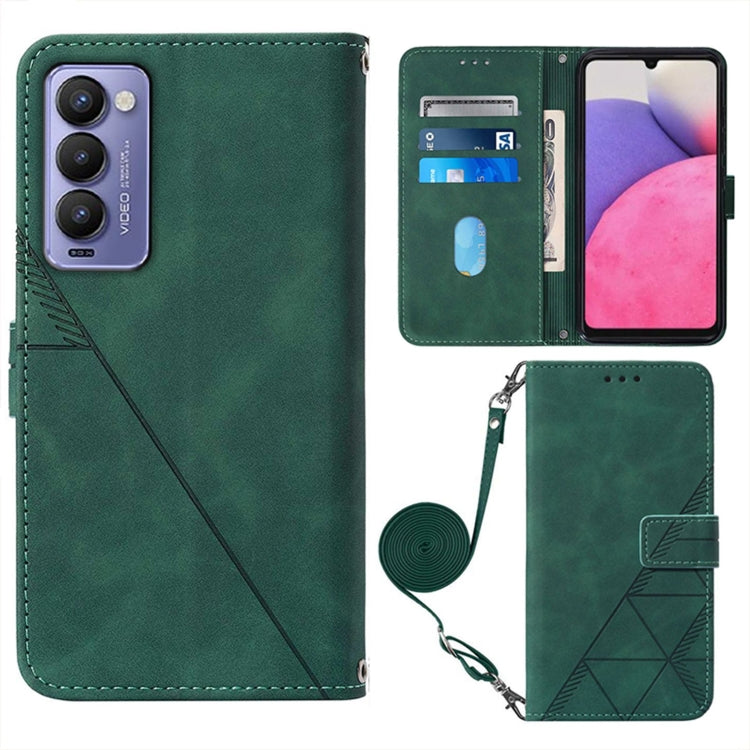For Tecno Camon 18P Crossbody 3D Embossed Flip Leather Phone Case