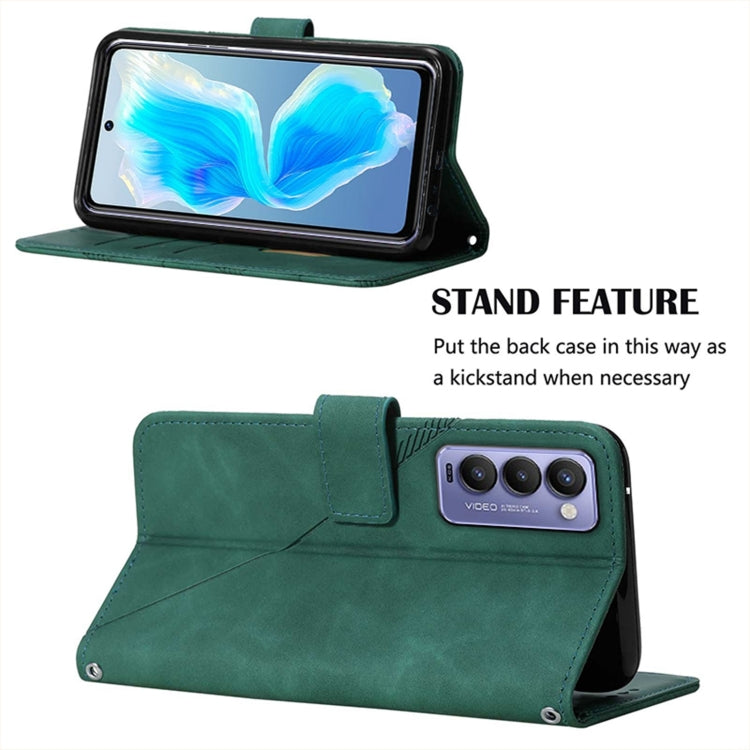 For Tecno Camon 18P Crossbody 3D Embossed Flip Leather Phone Case