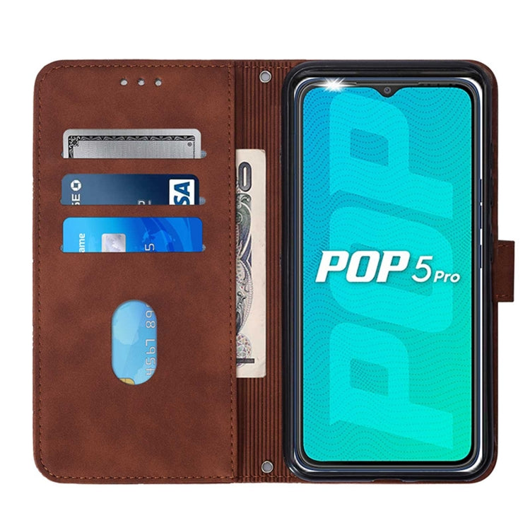 For Tecno Pop 5P Crossbody 3D Embossed Flip Leather Phone Case