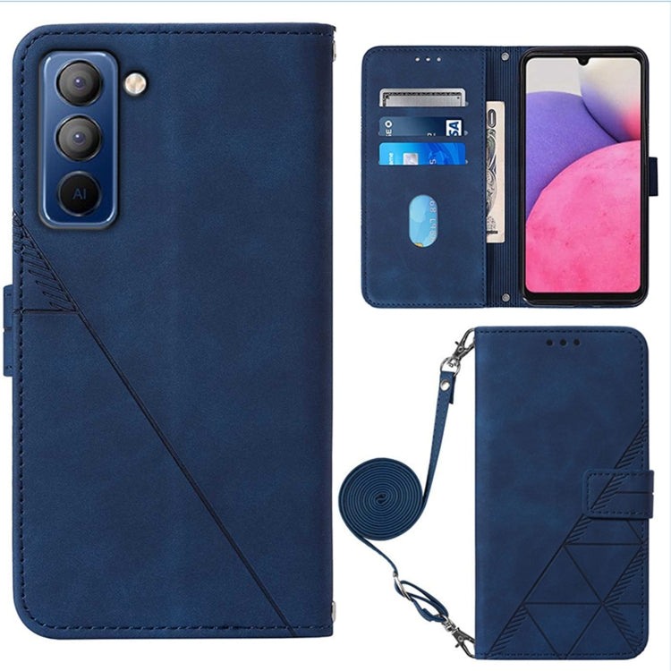 For Tecno Pop 5P Crossbody 3D Embossed Flip Leather Phone Case
