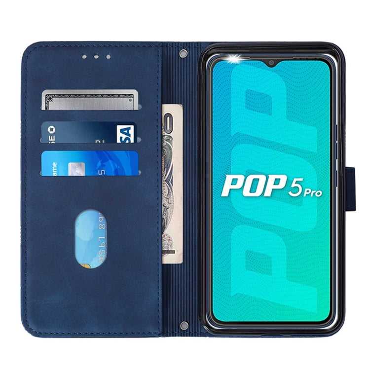 For Tecno Pop 5P Crossbody 3D Embossed Flip Leather Phone Case