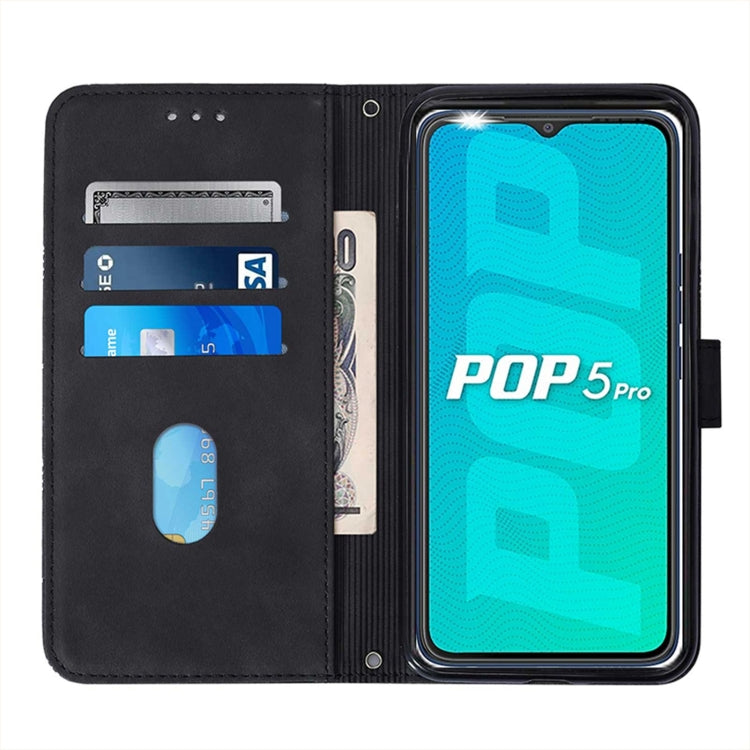 For Tecno Pop 5P Crossbody 3D Embossed Flip Leather Phone Case