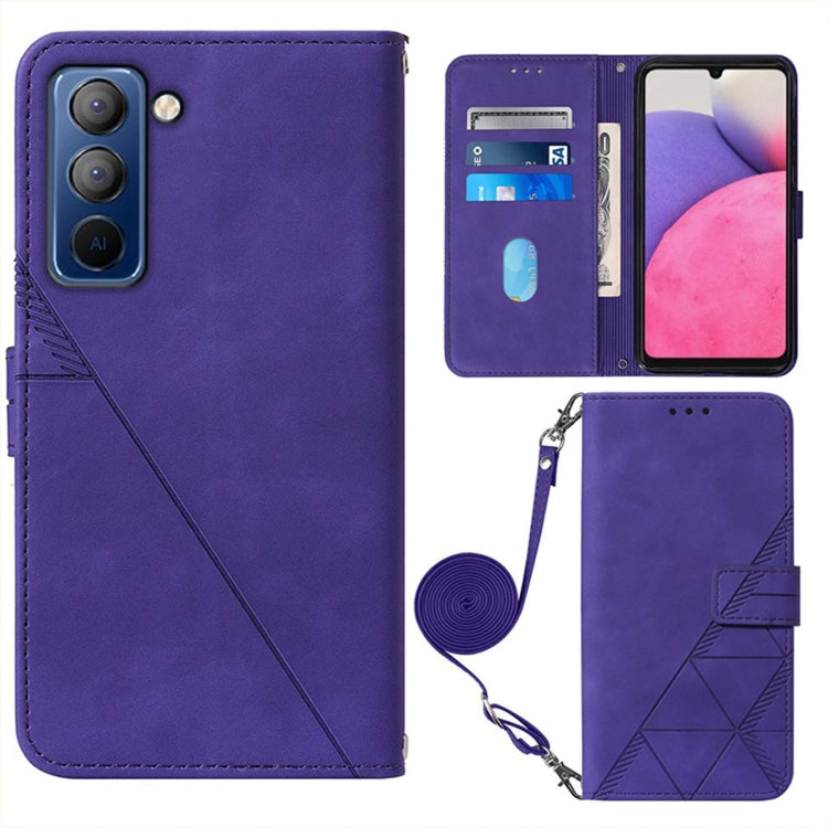 For Tecno Pop 5P Crossbody 3D Embossed Flip Leather Phone Case
